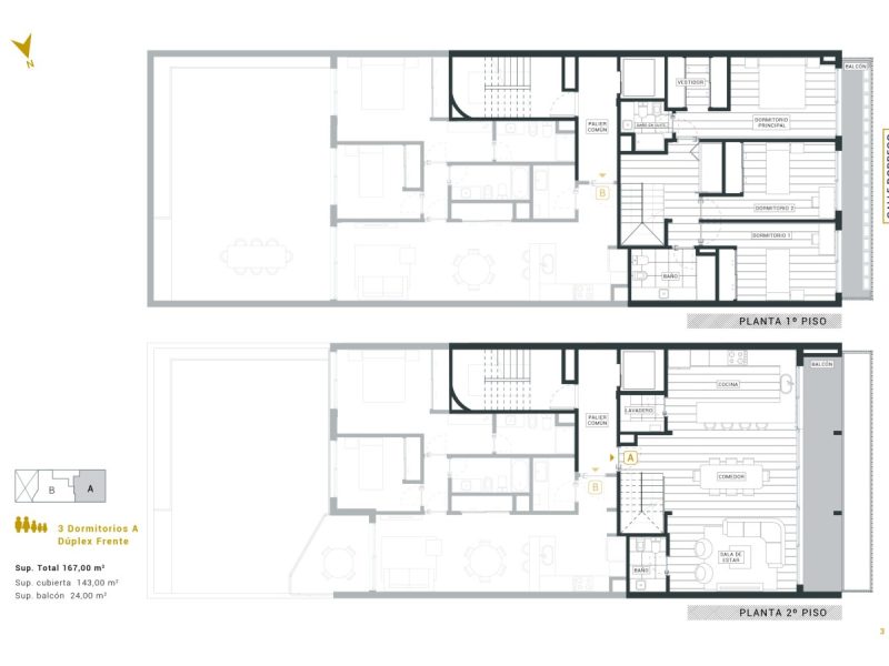 3.-Planta-1o-y-2o-piso-Duplex-3-dormitorios-scaled