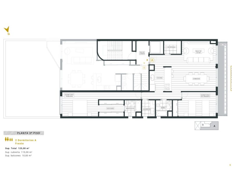 6.-Planta-3o-piso-2-dormitorios-frente-scaled